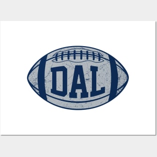 DAL Retro Football - White Posters and Art